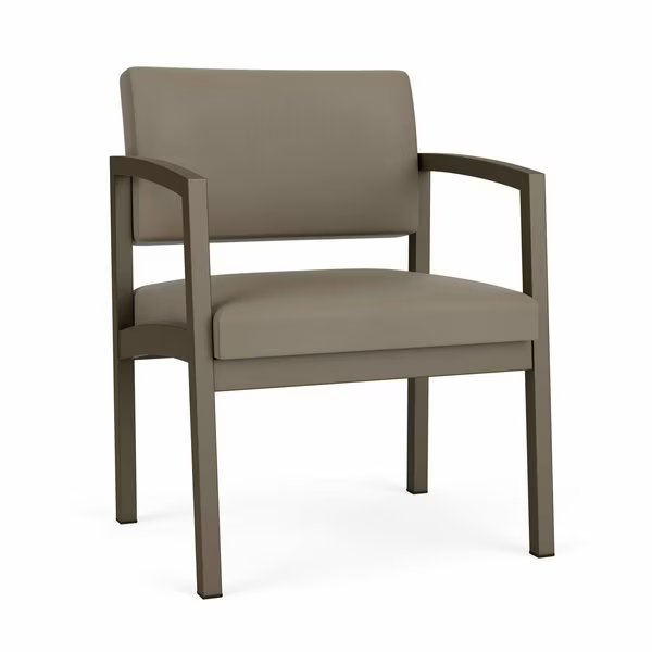 Lenox Steel Wide Guest Chair Metal Frame, Bronze, MD Farro Upholstery, Lesro, Mfr#: LS1201